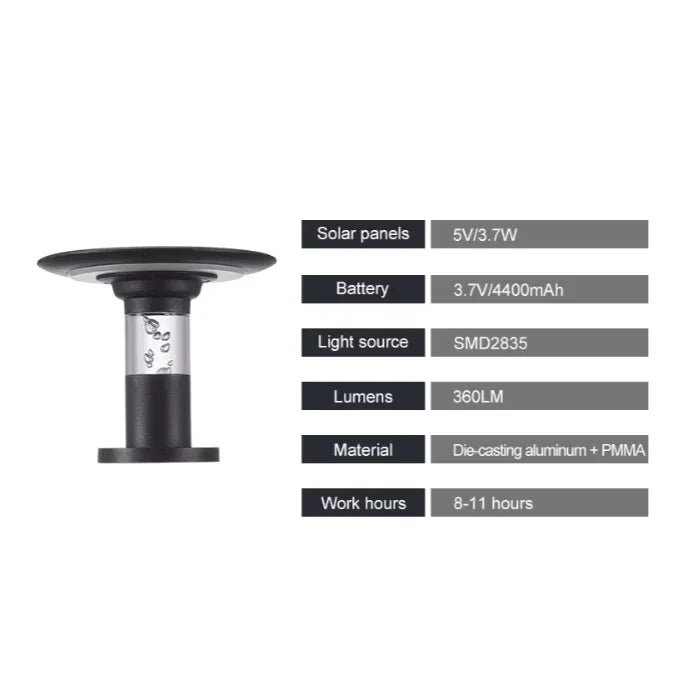 Acacia Solar Pillar Light