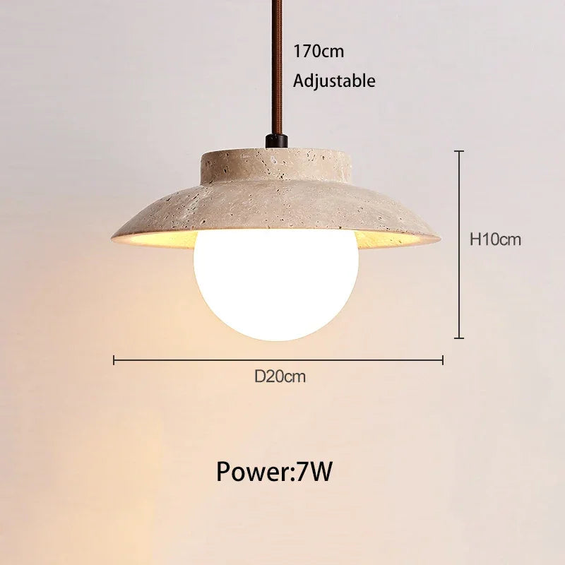 Brianna Travertine Pendant Lamp