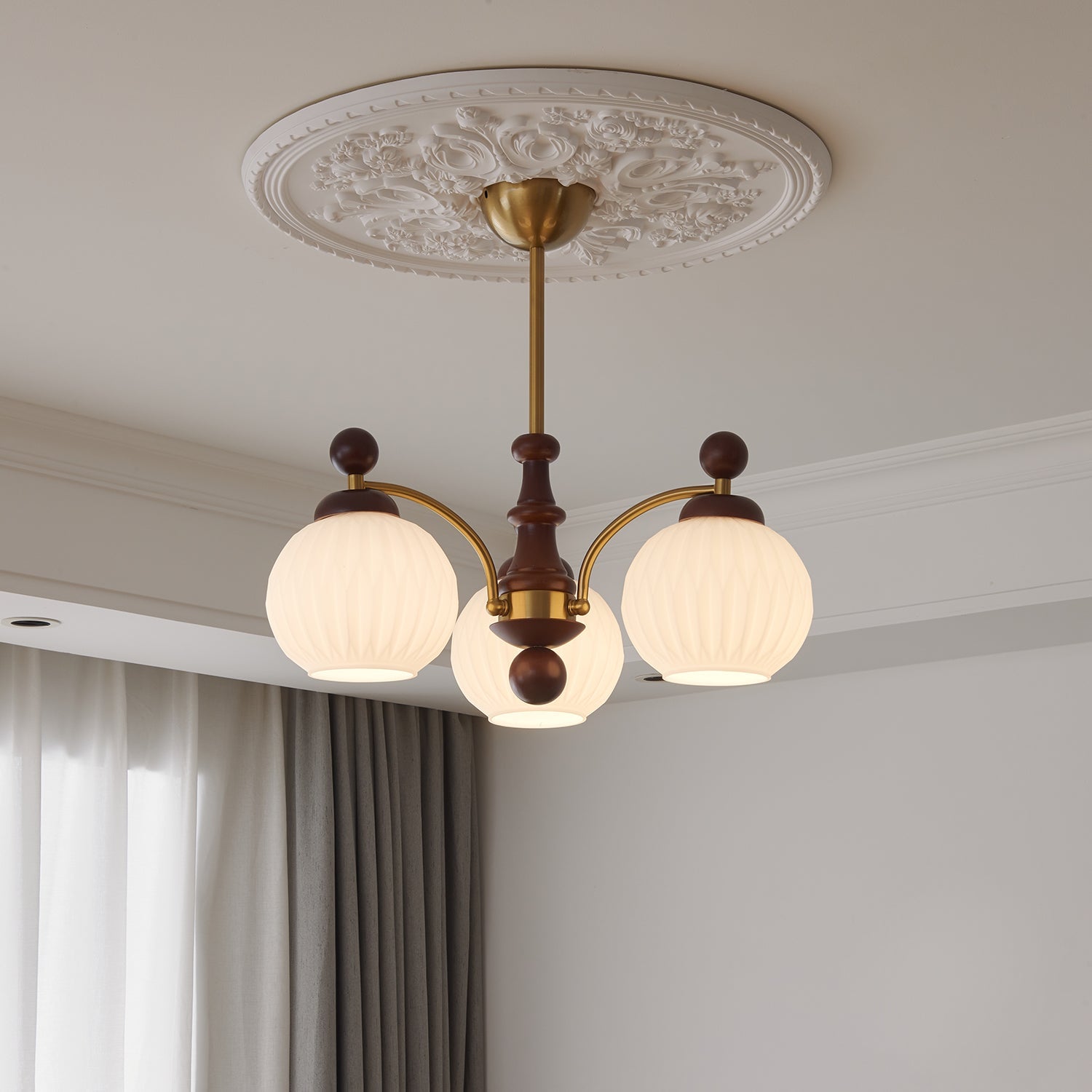 LUMEVOID Classic Elegant Orb Chandelier with Song Dynasty Aesthetics