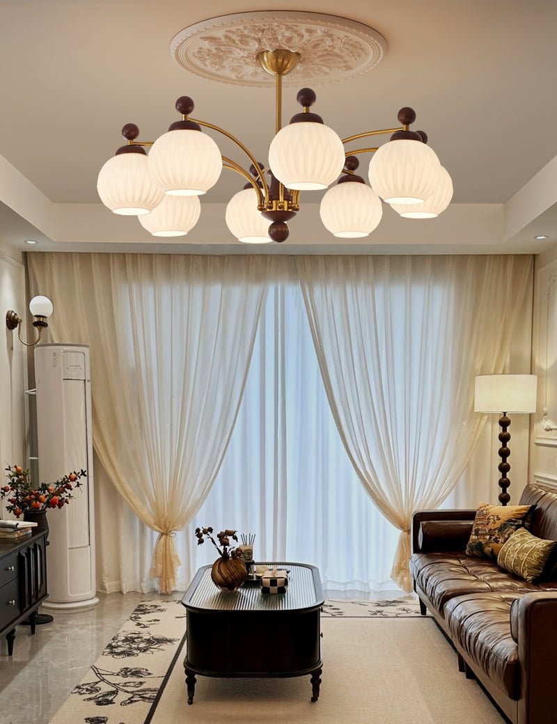 LUMEVOID Classic Elegant Orb Chandelier with Song Dynasty Aesthetics