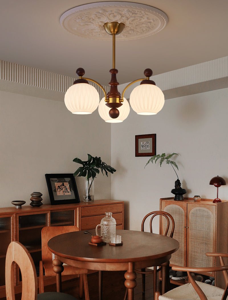 LUMEVOID Classic Elegant Orb Chandelier with Song Dynasty Aesthetics