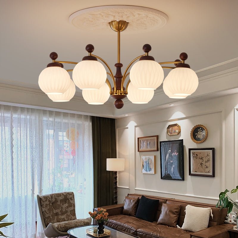 LUMEVOID Classic Elegant Orb Chandelier with Song Dynasty Aesthetics