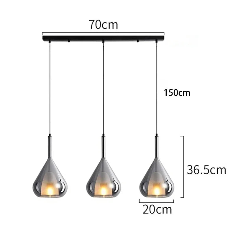 Alecia Glass Pendant Lamp