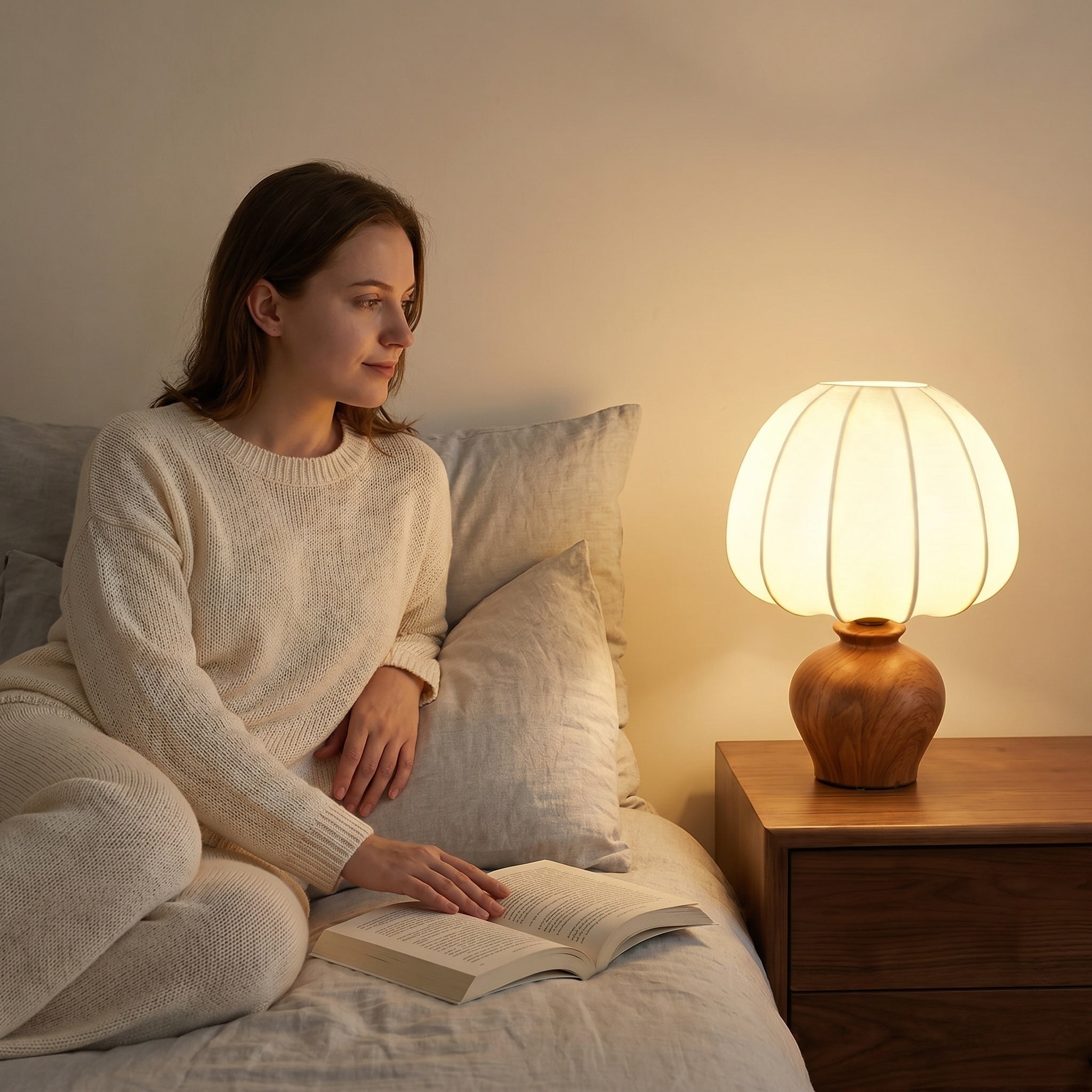 LUMEVOID | Retro ceramic imitation silk lamp – Wabi-Sabi Warmth for Your Home