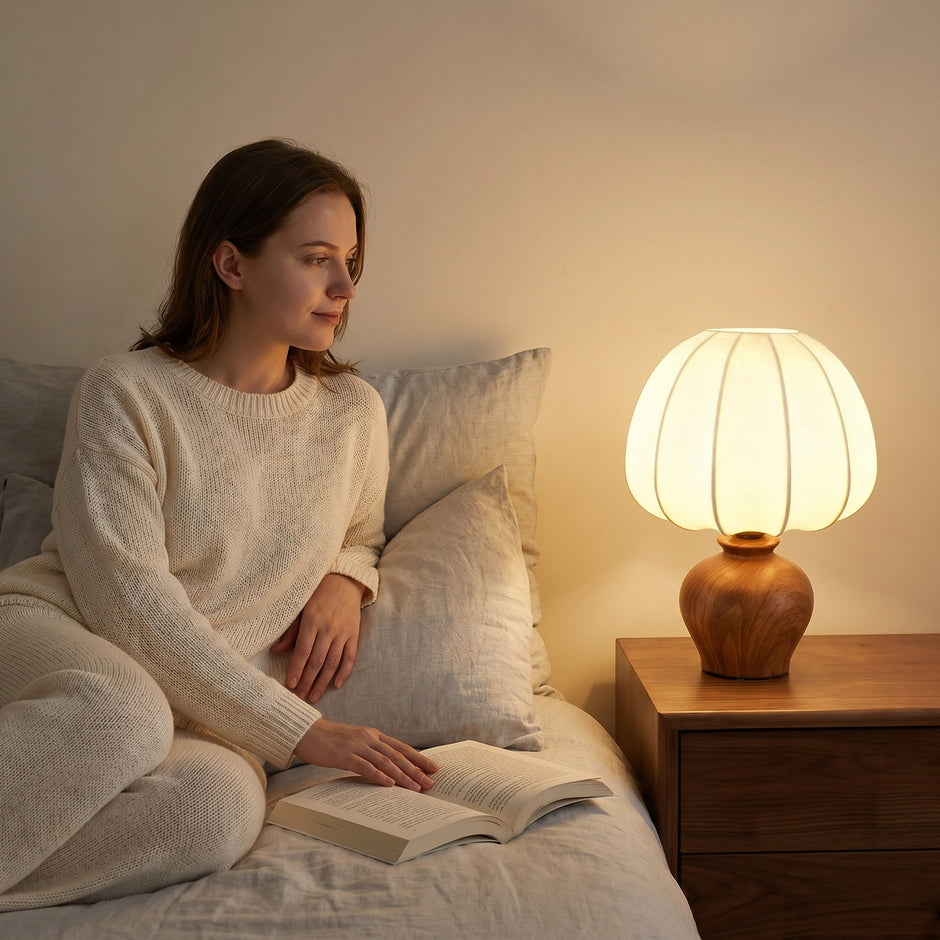 LUMEVOID | Retro ceramic imitation silk lamp – Wabi-Sabi Warmth for Your Home