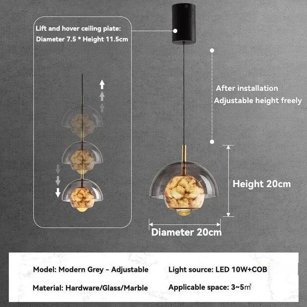 Monnette Alabaster Pendant Light