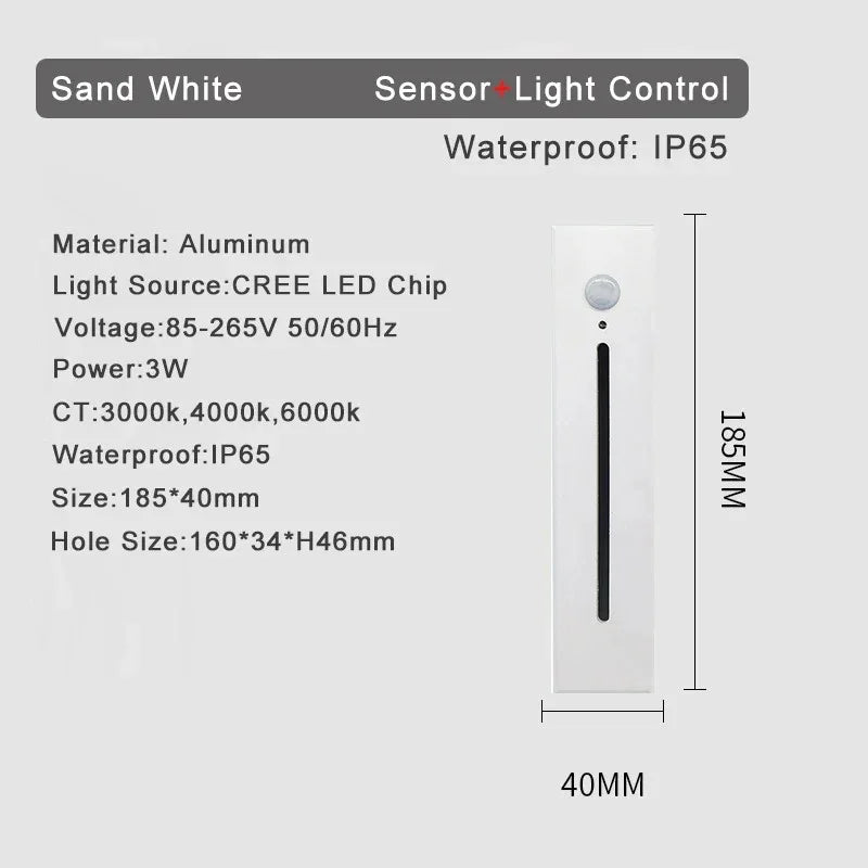 Shadee Motion Sensor Stair Wall Light