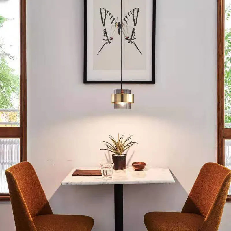 Round Ring Glass Pendant Light