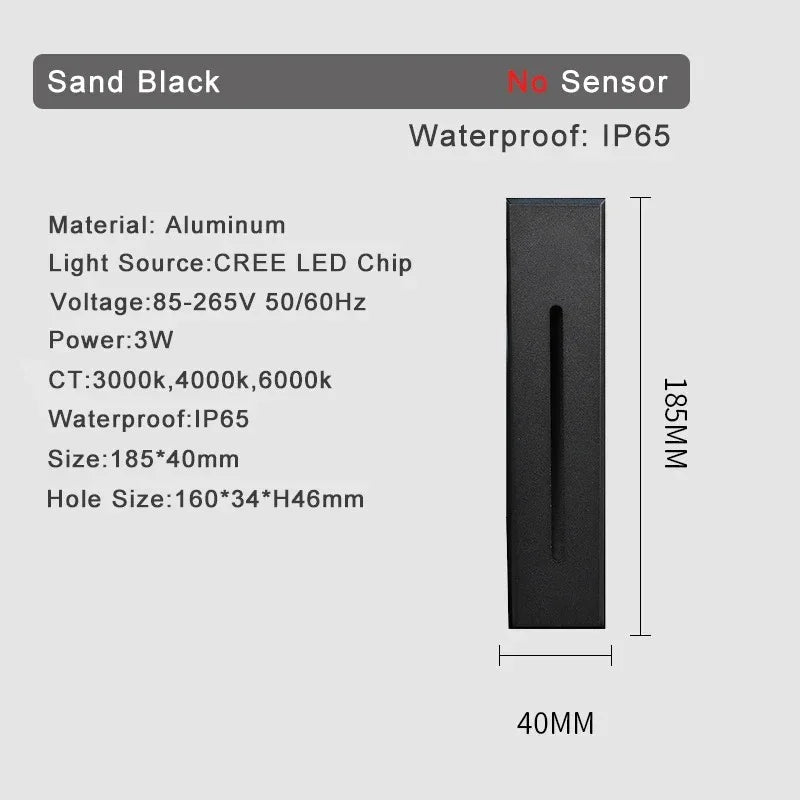 Shadee Motion Sensor Stair Wall Light