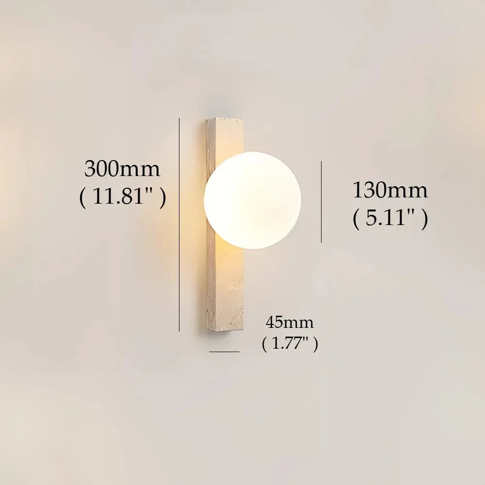 Abigail Travertine Wall Lamp