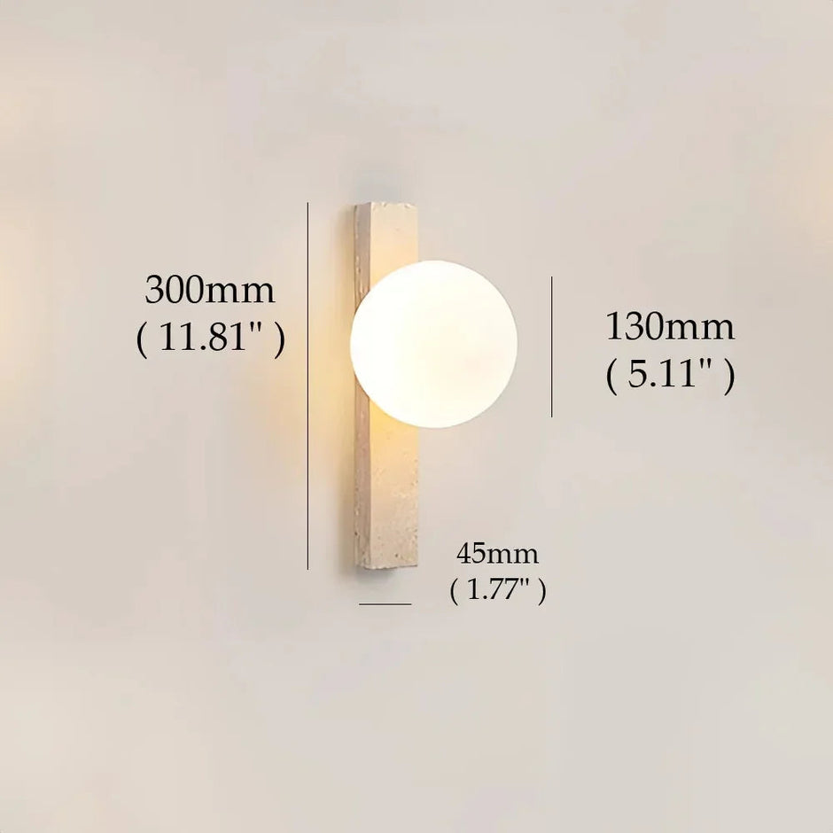 Abigail Travertine Wall Lamp
