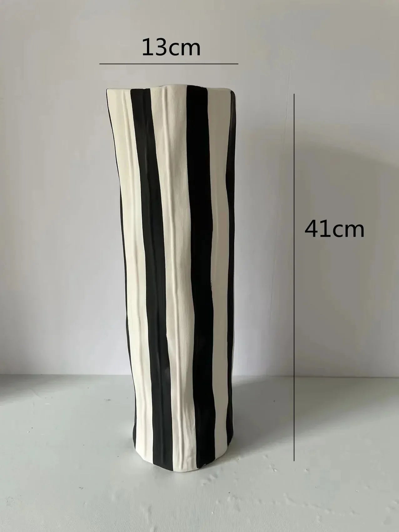 Vero Striped Ceramic Vase
