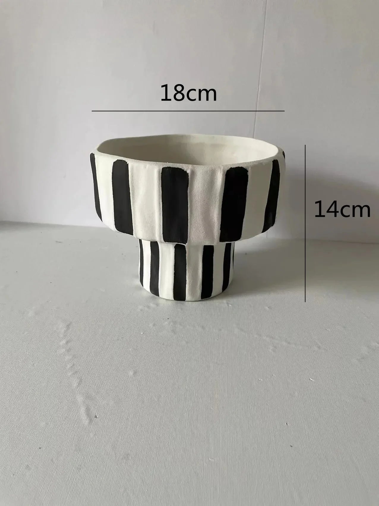 Vero Striped Ceramic Vase