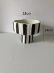 Vero Striped Ceramic Vase