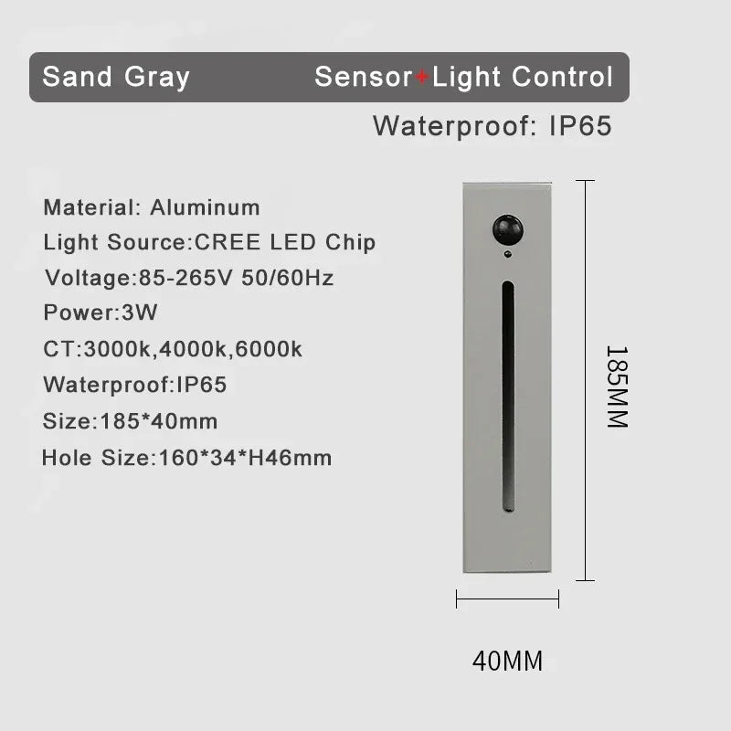 Shadee Motion Sensor Stair Wall Light