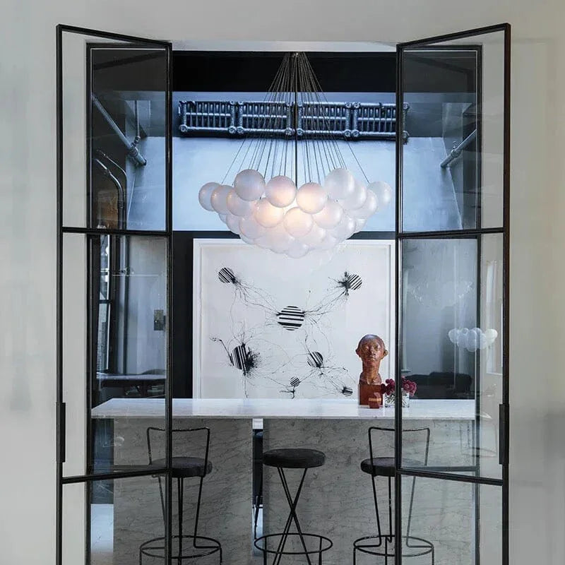Karlene Frosted Ball Chandelier