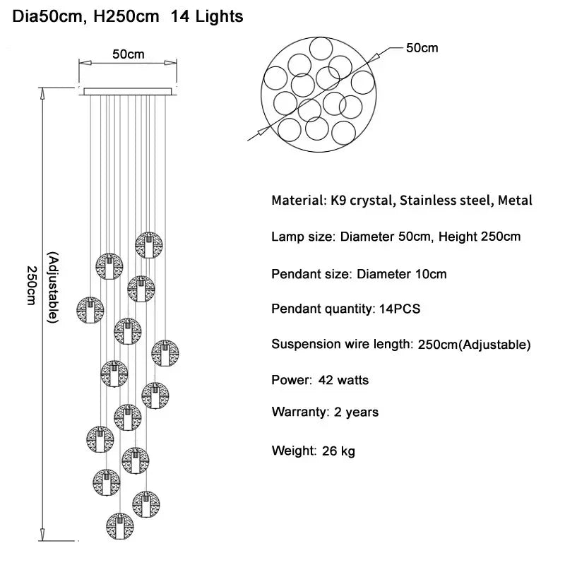 Maika Staircase Pendant