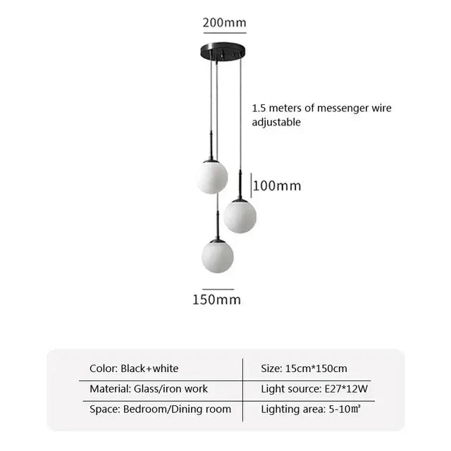 Kinley Glass Ball Pendant Lamp