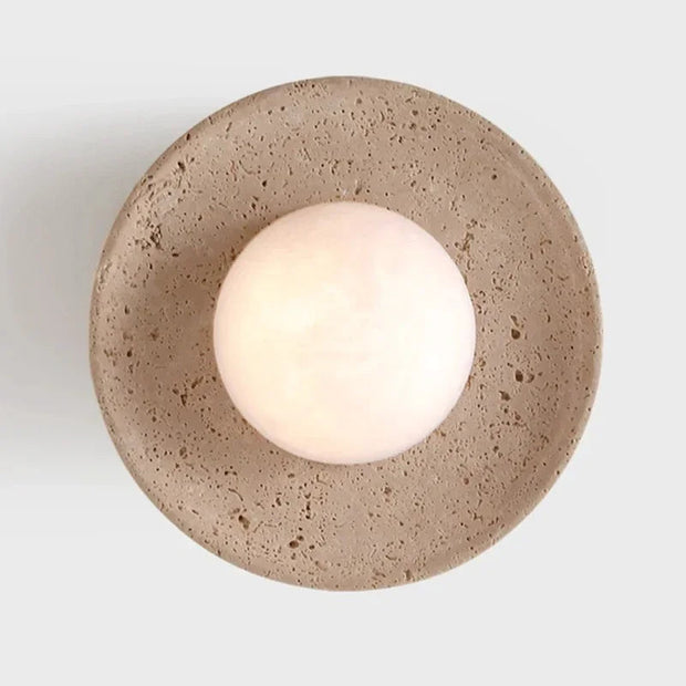 August Travertine Wall Lamp