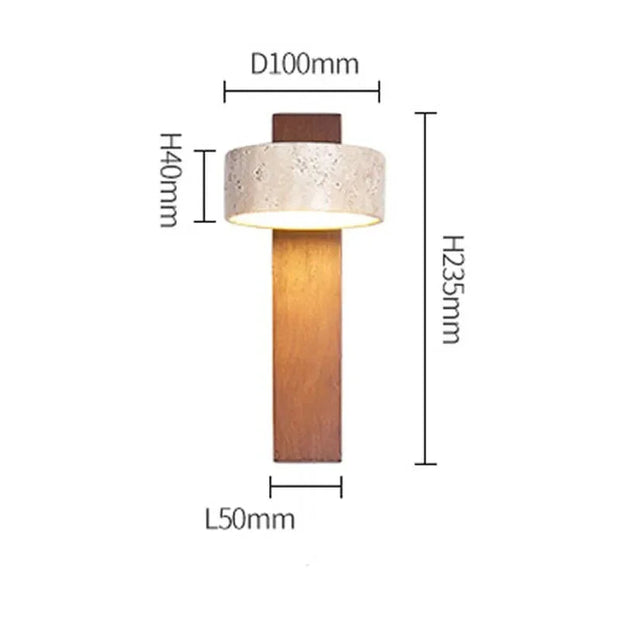 Aviana Travertine Wall Lamp