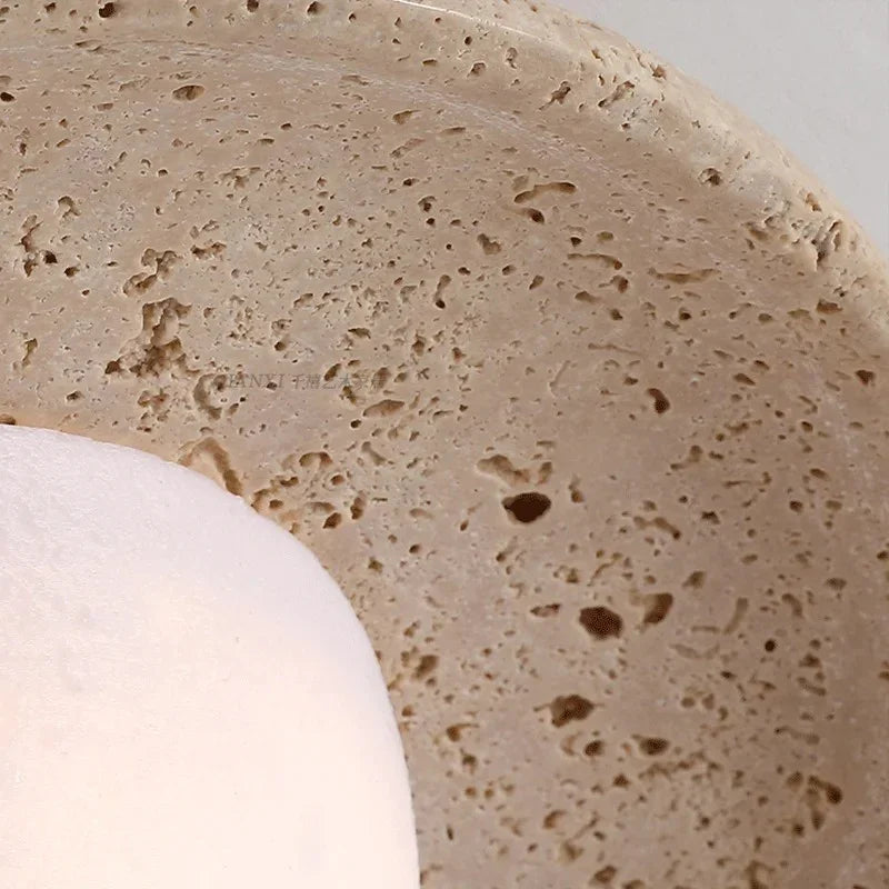 August Travertine Wall Lamp