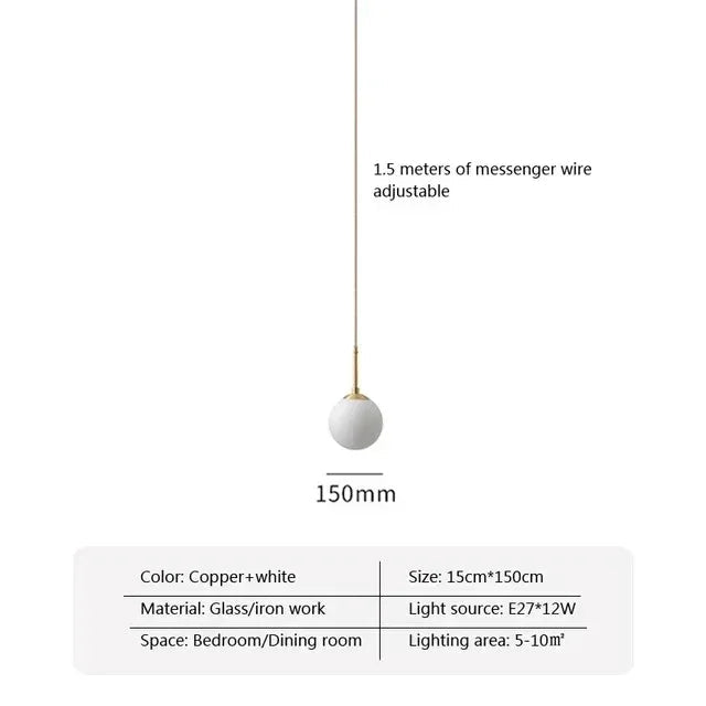 Kinley Glass Ball Pendant Lamp