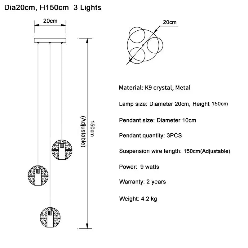 Maika Staircase Pendant