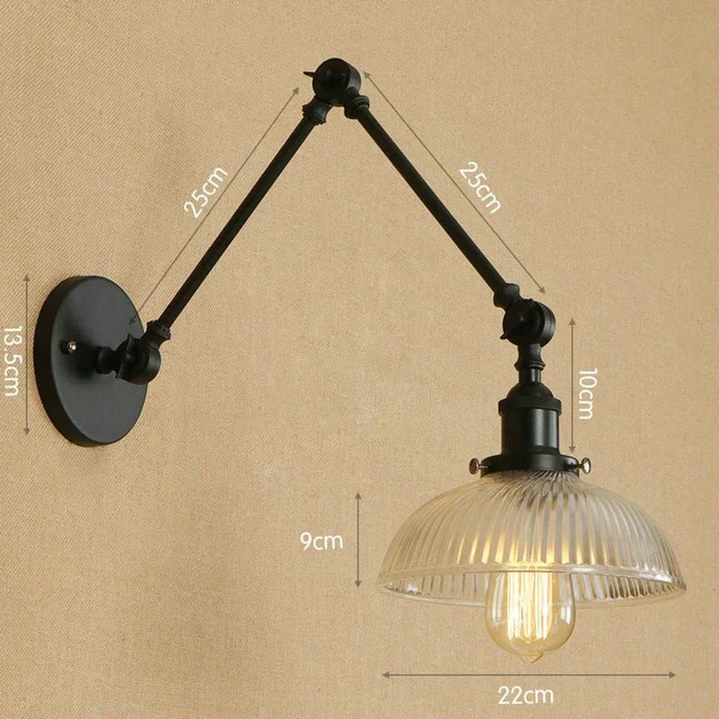 Mckinley Glass Adjustable Wall Lamp