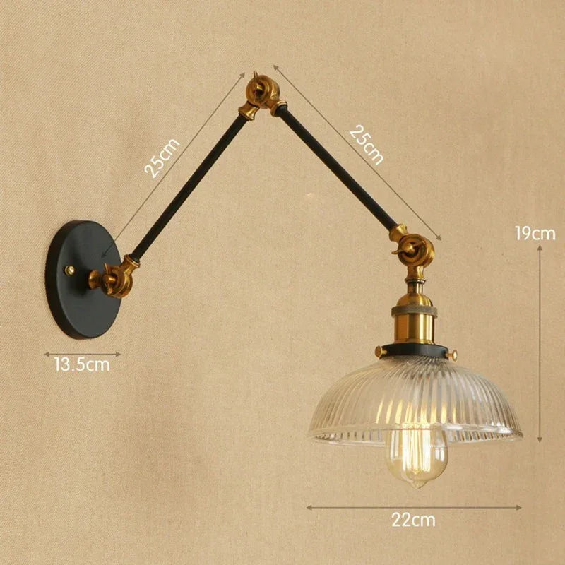 Mckinley Glass Adjustable Wall Lamp
