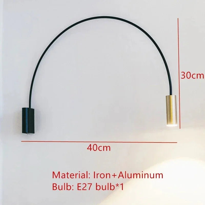Freyja Gold Arch Wall Lamp