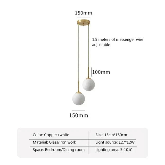 Kinley Glass Ball Pendant Lamp