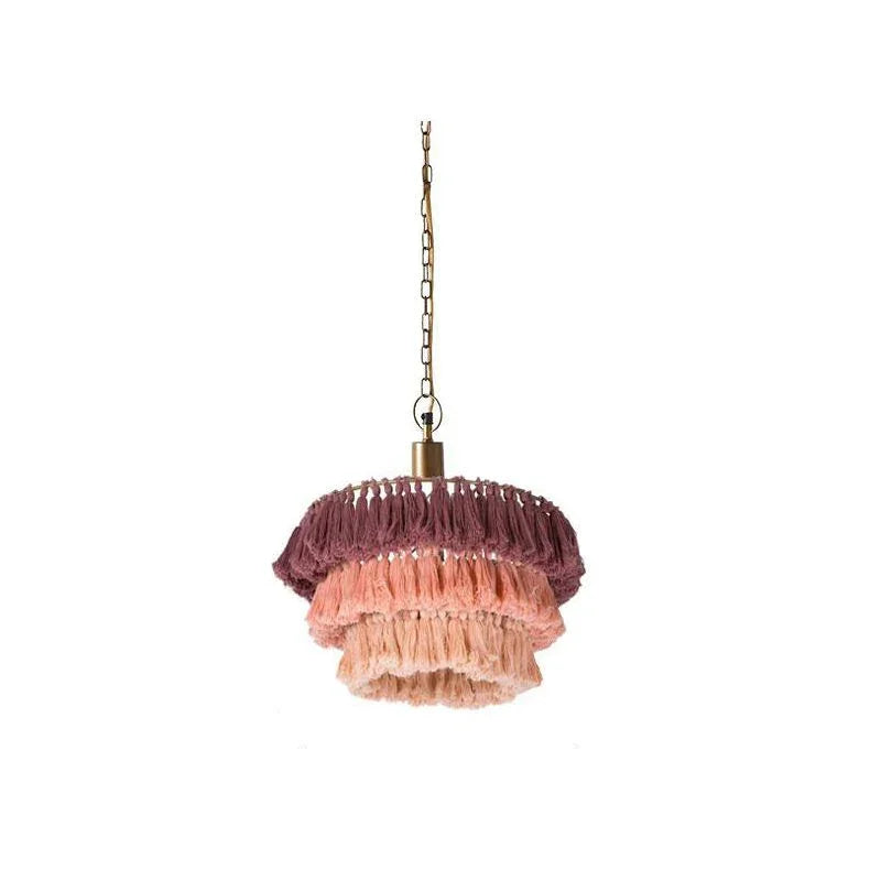 Fiore Boho Handmade Tassel Pendant Lamp