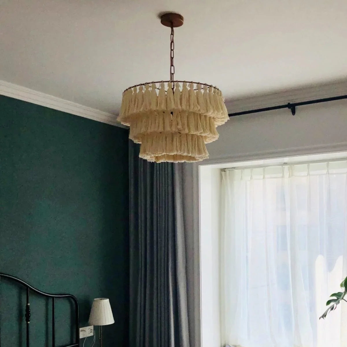 Fiore Boho Handmade Tassel Pendant Lamp