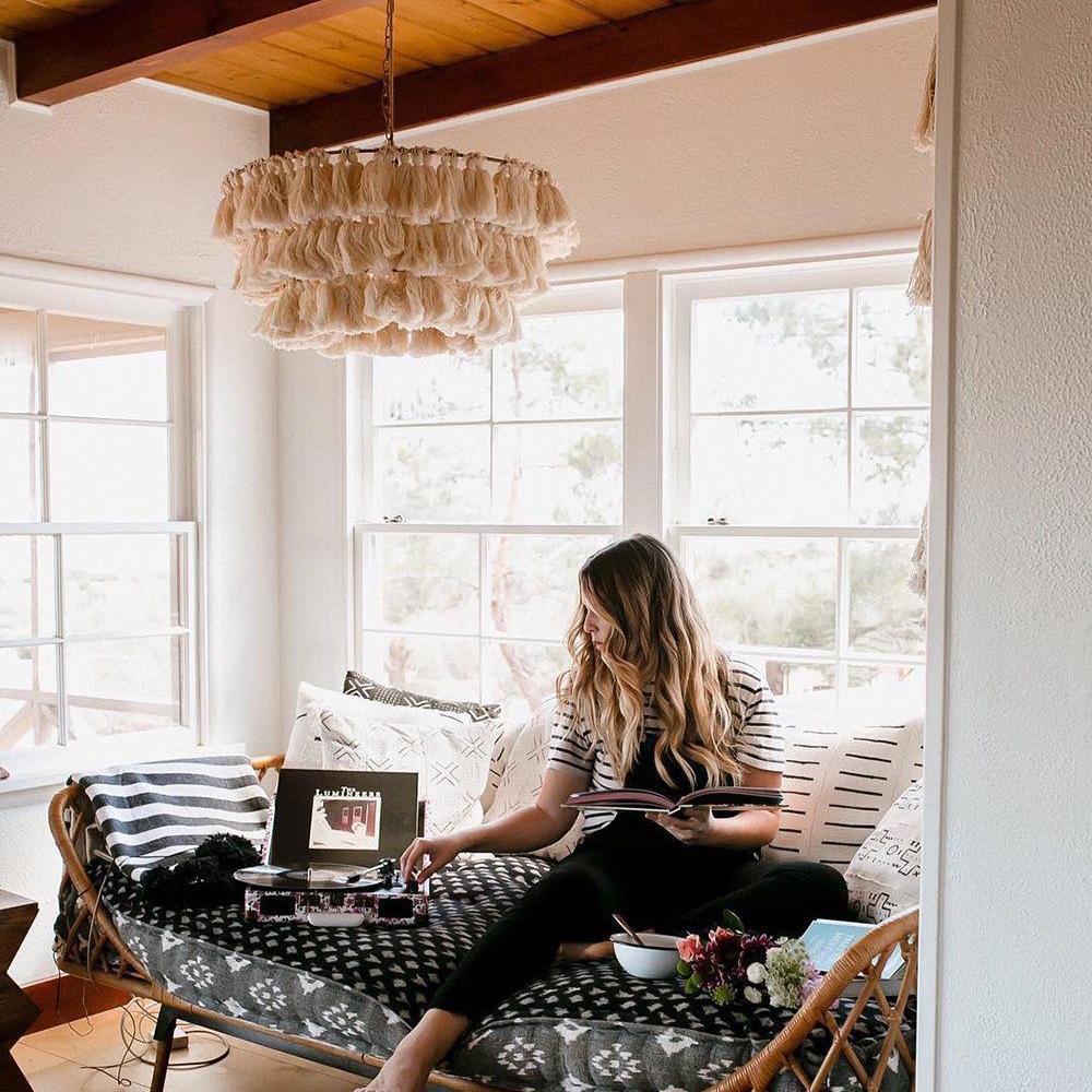 Fiore Boho Handmade Tassel Pendant Lamp