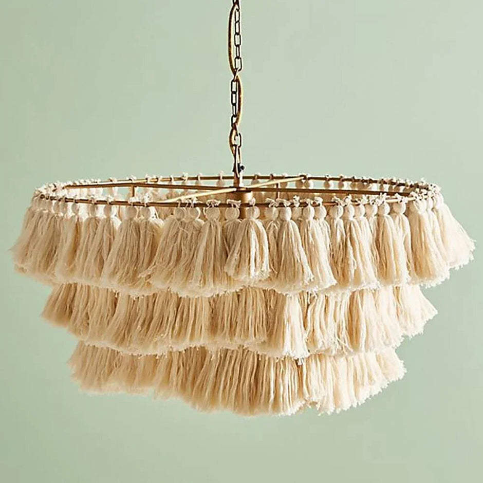 Fiore Boho Handmade Tassel Pendant Lamp