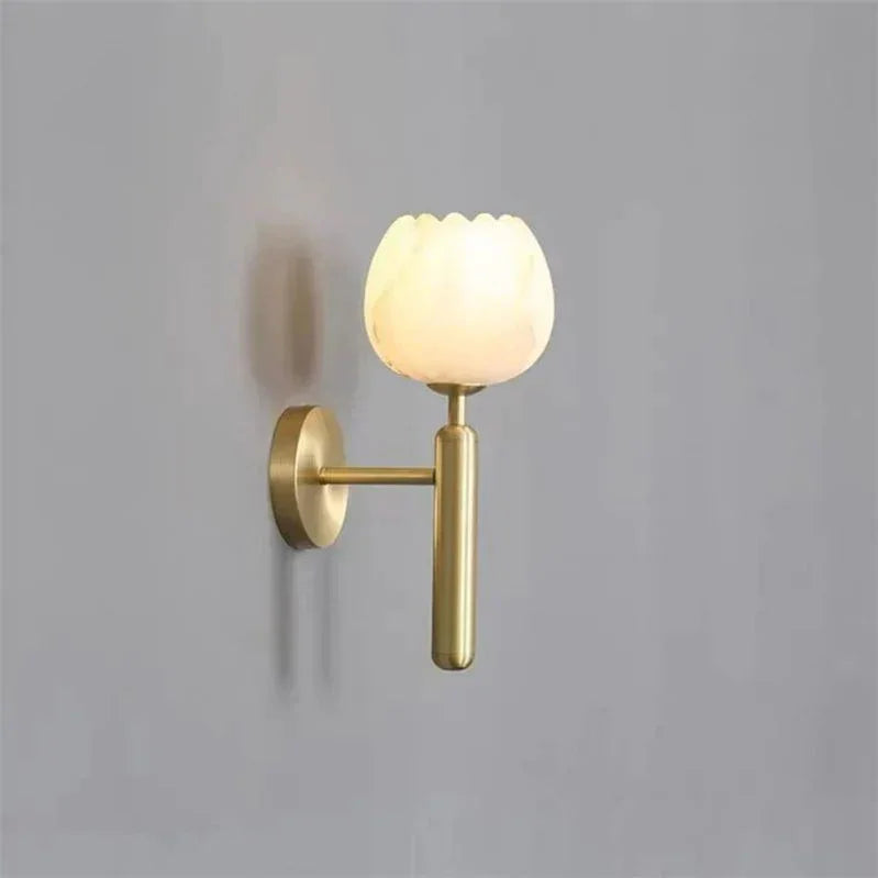 Rosebud Marble Lamp
