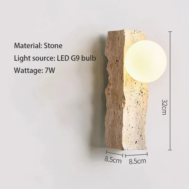 Koda Travertine Wall Lamp
