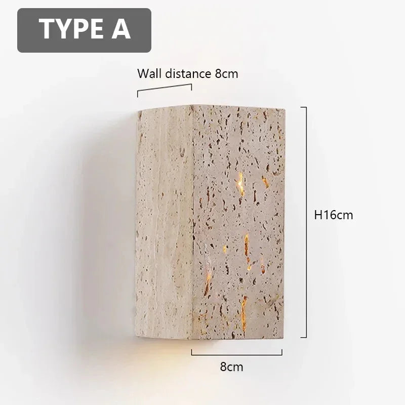 Vadalie Travertine Wall Lamp