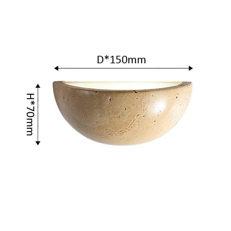 Avery Travertine Wall Lamp