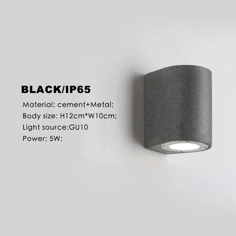 Adamaris Cement Outdoor Wall Lamp