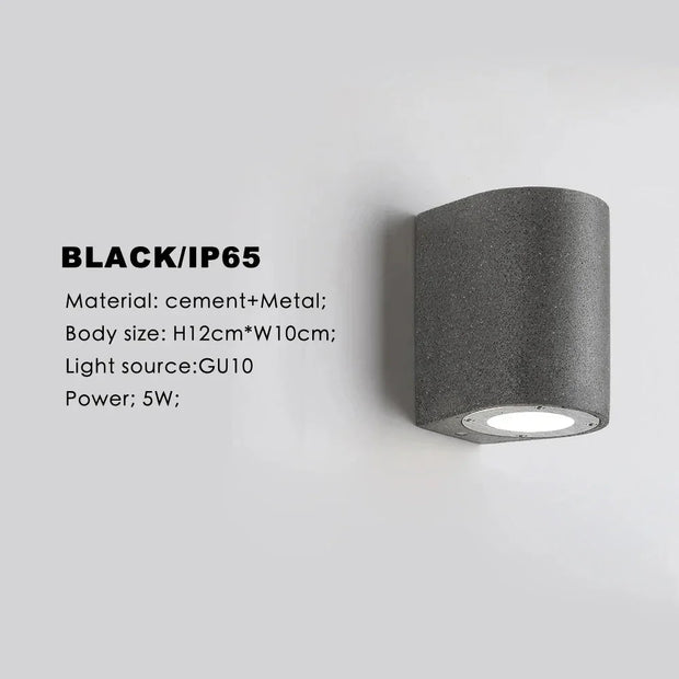 Adamaris Cement Outdoor Wall Lamp