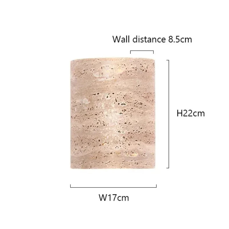 Azrel Travertine Wall Lamp