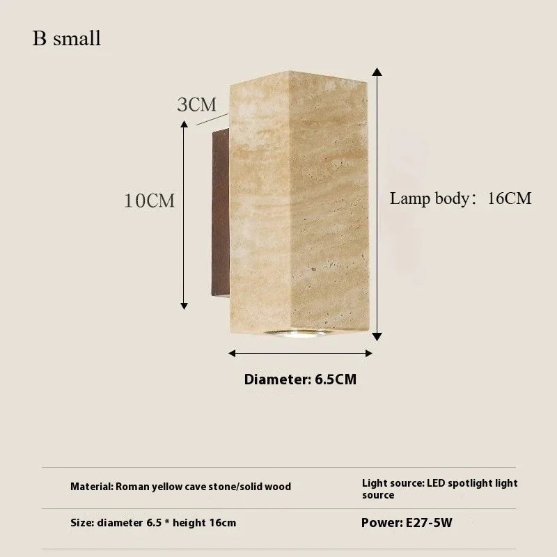 Tomoshibi Travertine Wall Lamp