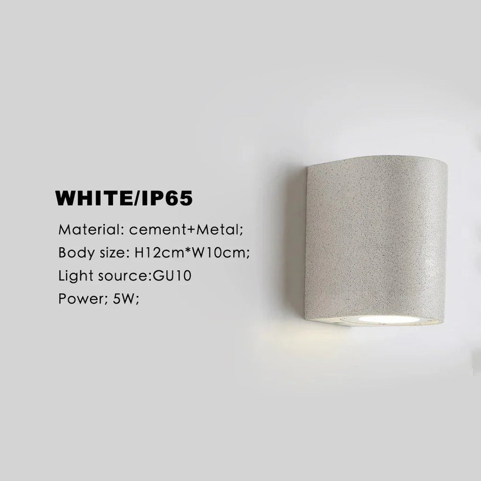 Adamaris Cement Outdoor Wall Lamp