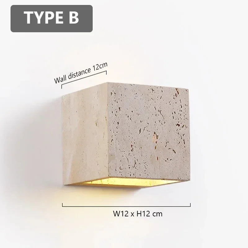 Vadalie Travertine Wall Lamp