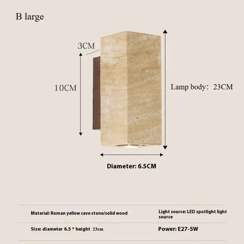 Tomoshibi Travertine Wall Lamp